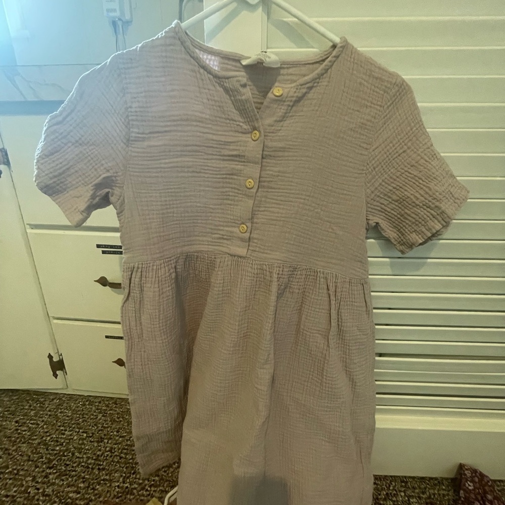 H&M Kids Dusty Pink Button-Front Dress
